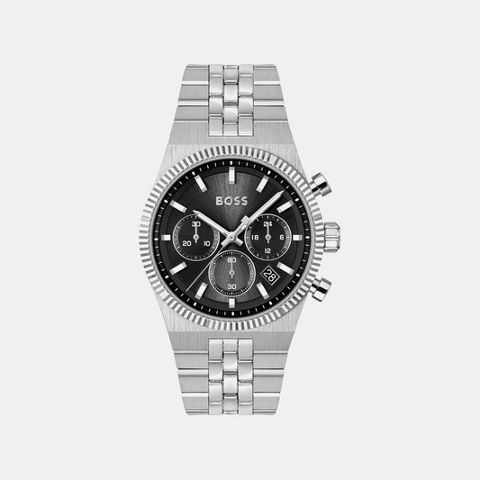 Candor Men Quartz Black Dial Chronograph Stainless Steel Watch 1514307