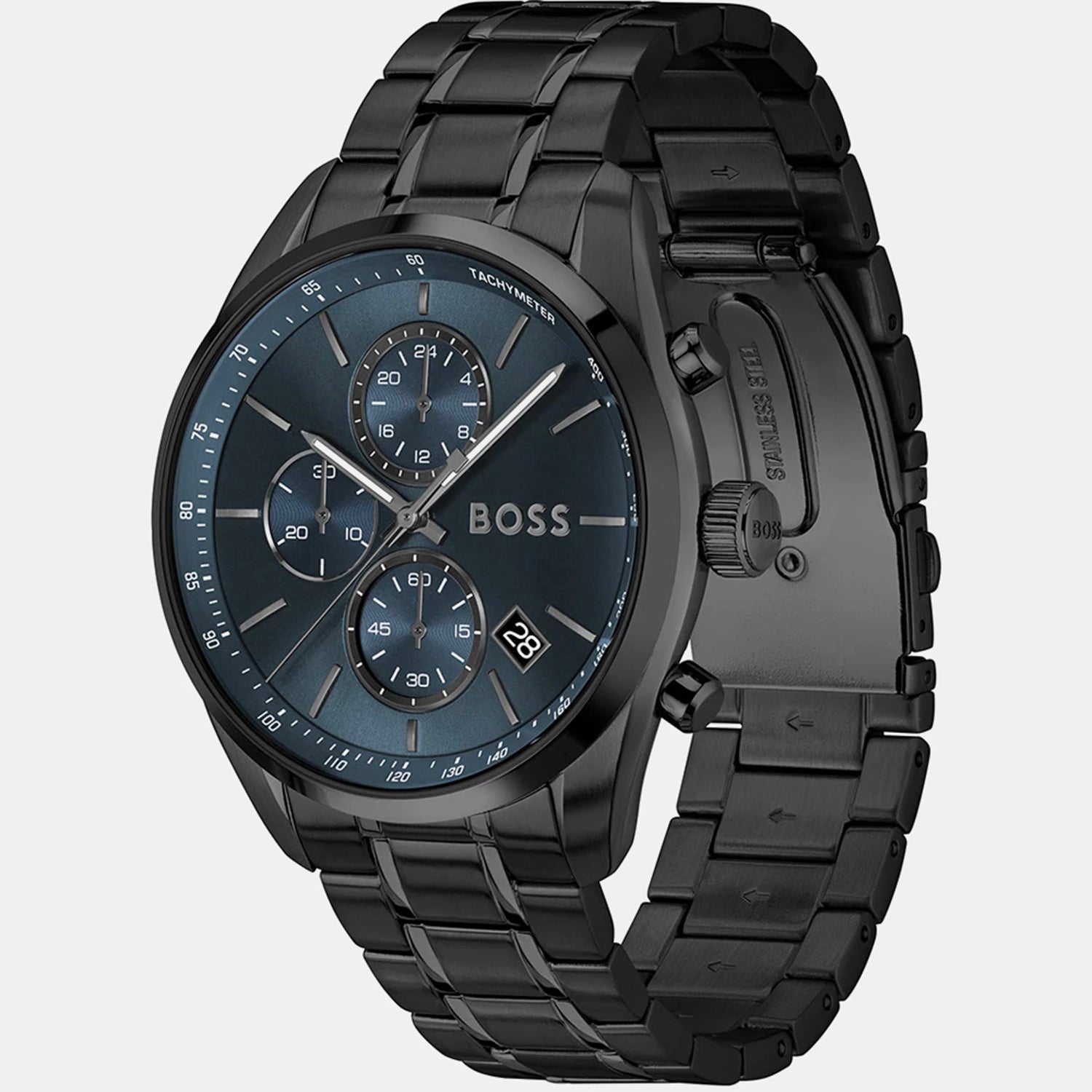 Grand Prix Men Quartz Blue Dial Chronograph Stainless Steel Watch 1514314