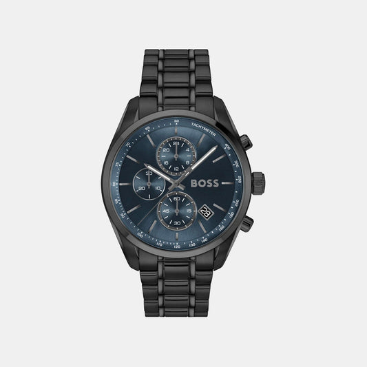 Grand Prix Men Quartz Blue Dial Chronograph Stainless Steel Watch 1514314