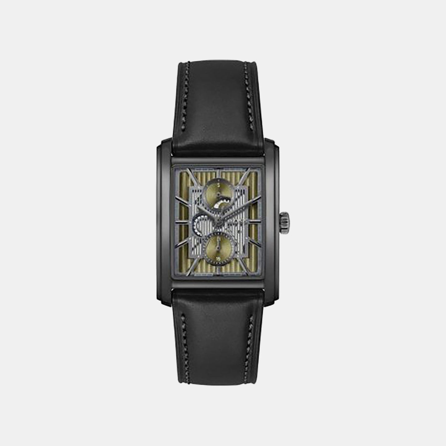 Principle Dress Multi Men Quartz Green Dial Multi-Function Leather Watch 1514317