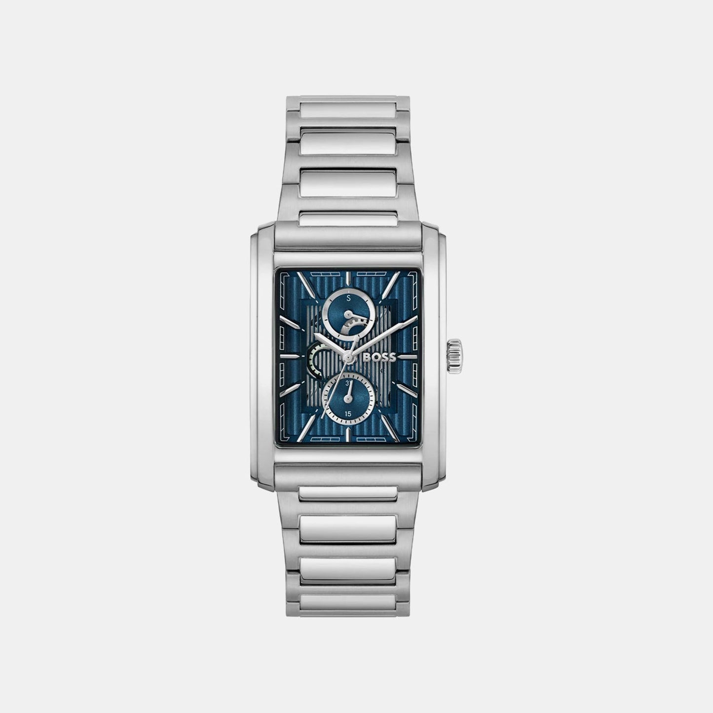 Principle Dress Men Quartz Blue Dial Multi-Function Stainless Steel Watch 1514318