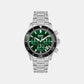 Sealiner Men Quartz Green Dial Chronograph Stainless Steel Watch 1514321
