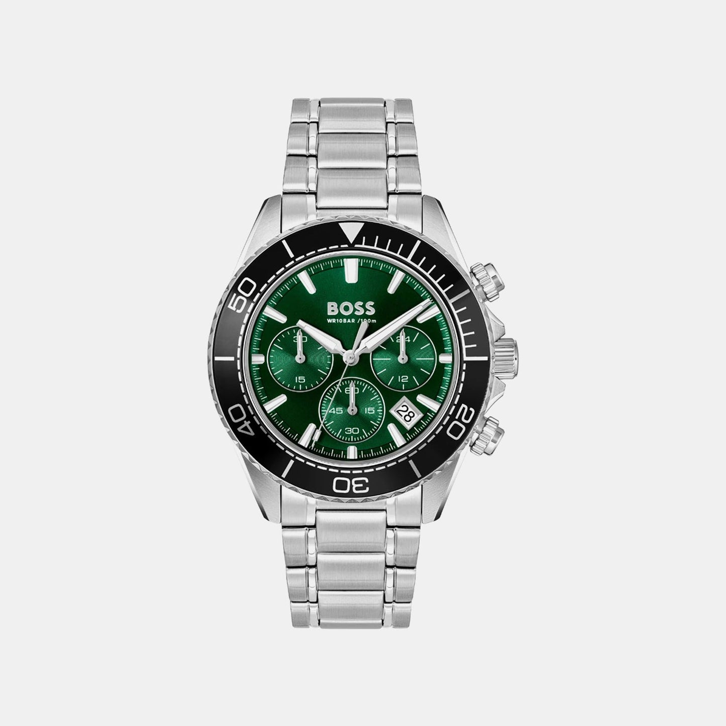 Sealiner Men Quartz Green Dial Chronograph Stainless Steel Watch 1514321