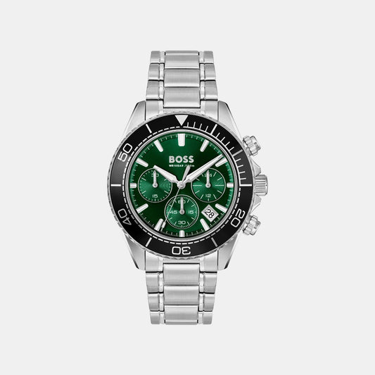 Sealiner Men Quartz Green Dial Chronograph Stainless Steel Watch 1514321