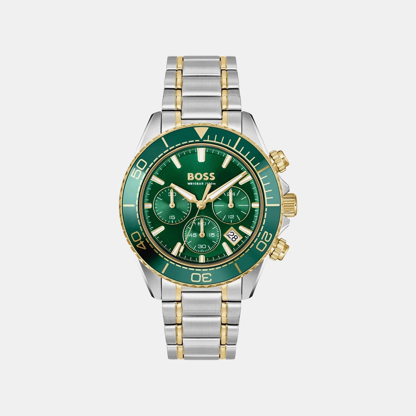 Sealiner Men Quartz Green Dial Chronograph Stainless Steel Watch 1514325