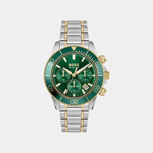 Sealiner Men Quartz Green Dial Chronograph Stainless Steel Watch 1514325