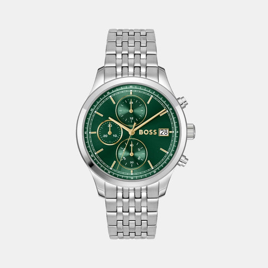 Stratus Men Quartz Green Dial Analog Stainless Steel Watch 1514330