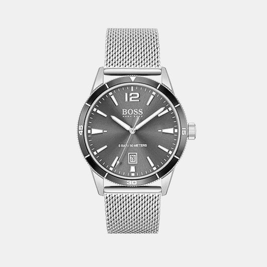 Drifter Men Quartz Grey Dial Analog Mesh Watch 1570126