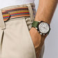 Clubmaster Classic Men Quartz White Dial Chronograph NATO Watch 16140.SA.T.2.NGA