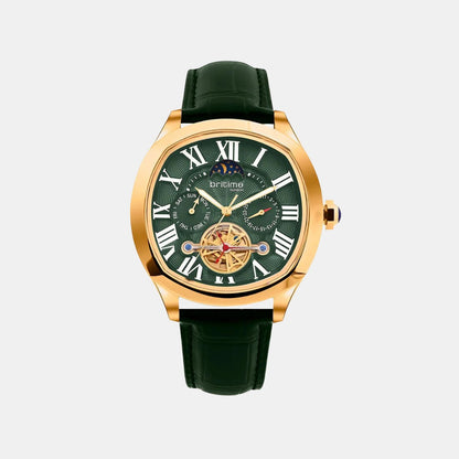 Men Automatic Green Dial Multi-Function Stainless Steel Watch 1641-L31412