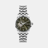 Men Automatic Green Dial Analog Stainless Steel Watch 166-M11801