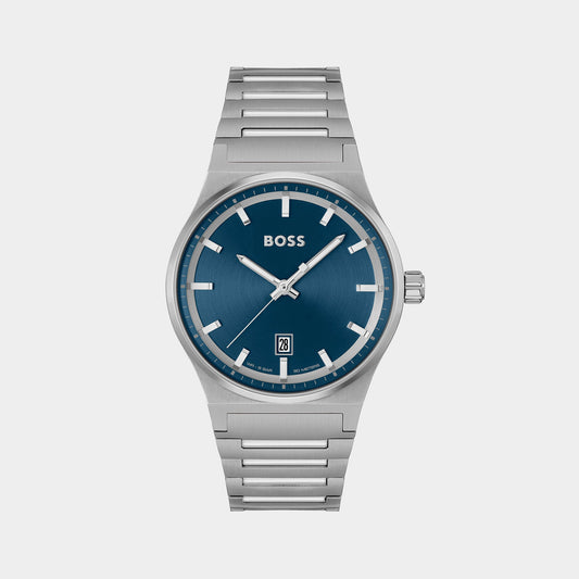 Candor Men Quartz Blue Dial Analog Stainless Steel Watch 1514076