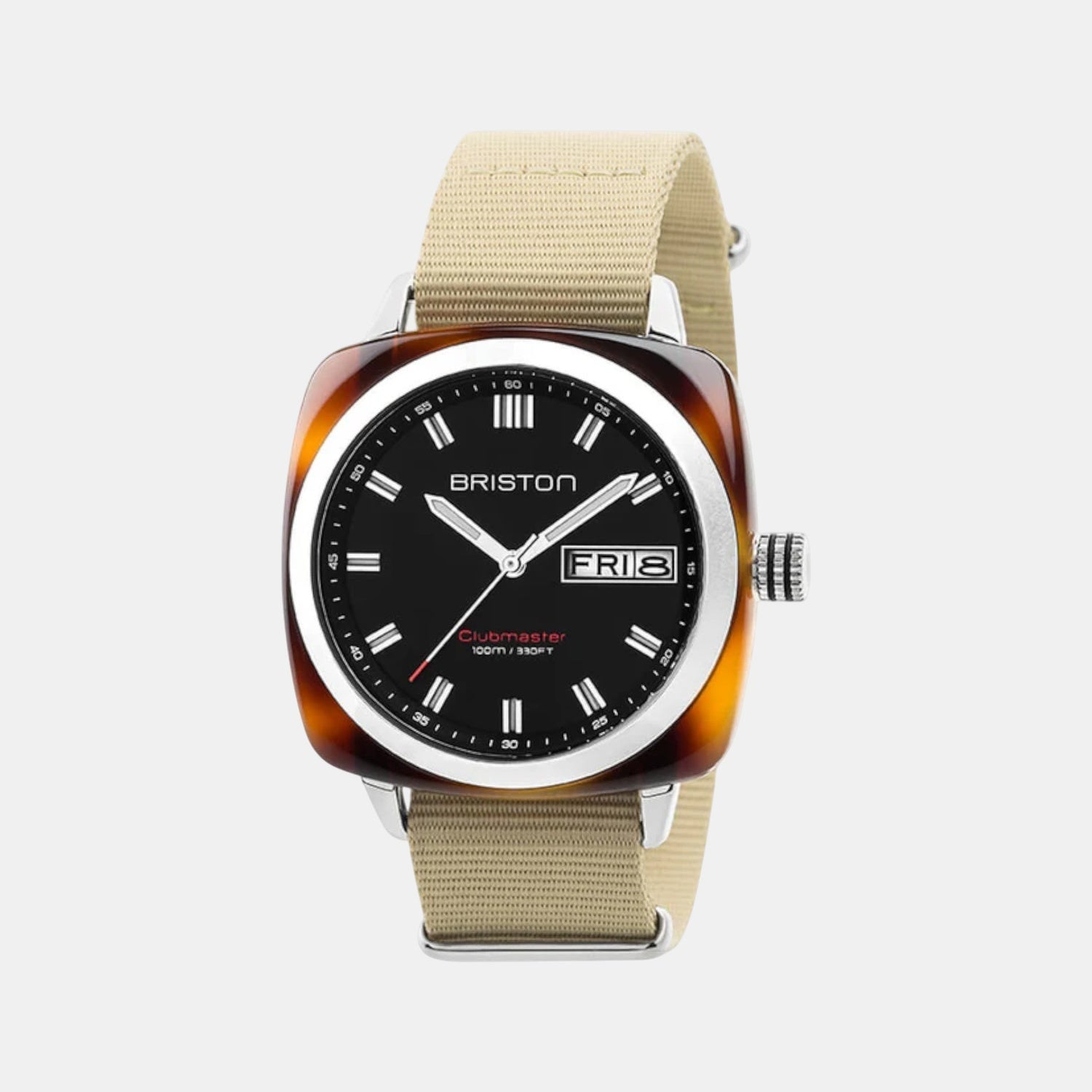 Clubmaster Sport Men Quartz Black Dial Analog NATO Watch 17342.SA.TS.1.NK