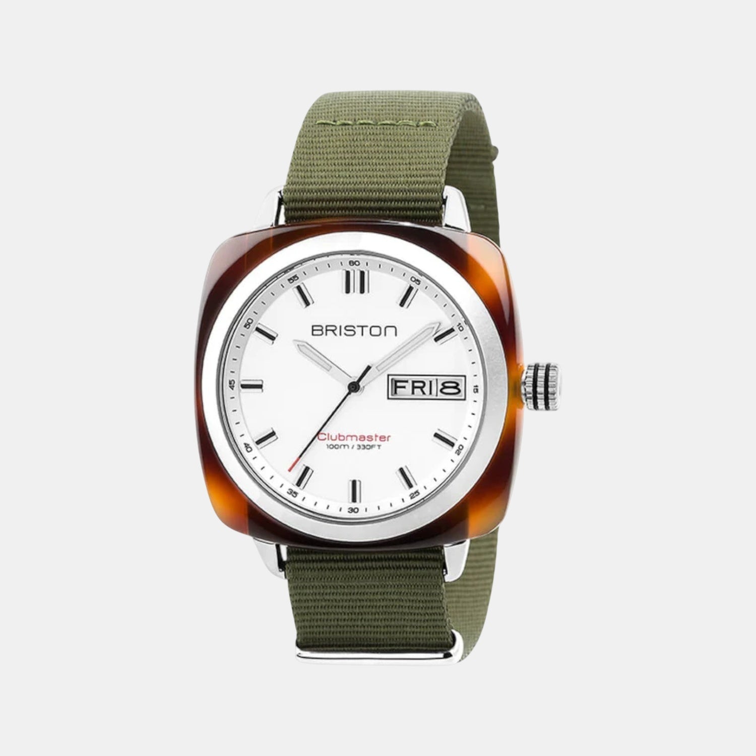 Clubmaster Sport Men Quartz White Dial Analog NATO Watch 17342.SA.TS.2.NGA