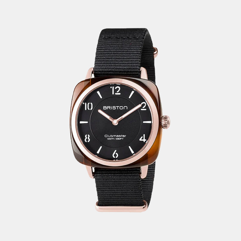 Clubmaster Chic Women Quartz Black Dial Analog NATO Watch 17536.PRA.T.1.NB