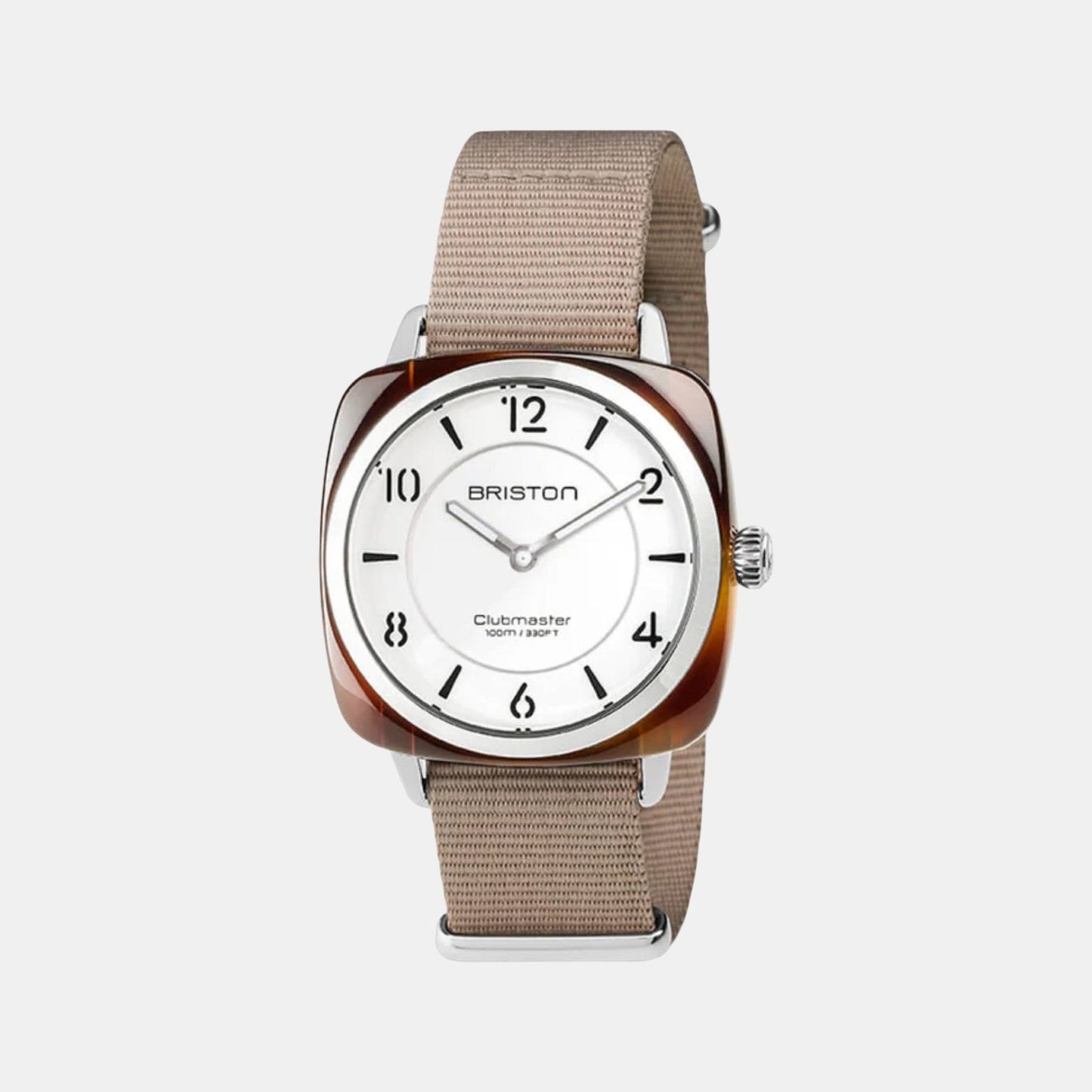 Clubmaster Chic Women Quartz White Dial Analog NATO Watch 17536.SA.T.2.NT