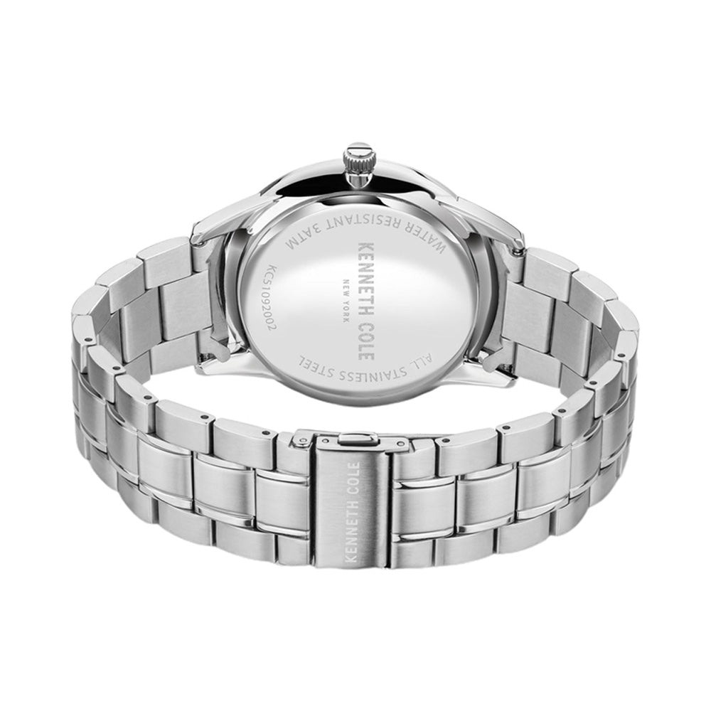 Kenneth Cole Blue Dial Stainless Steel Strap Watch For Men