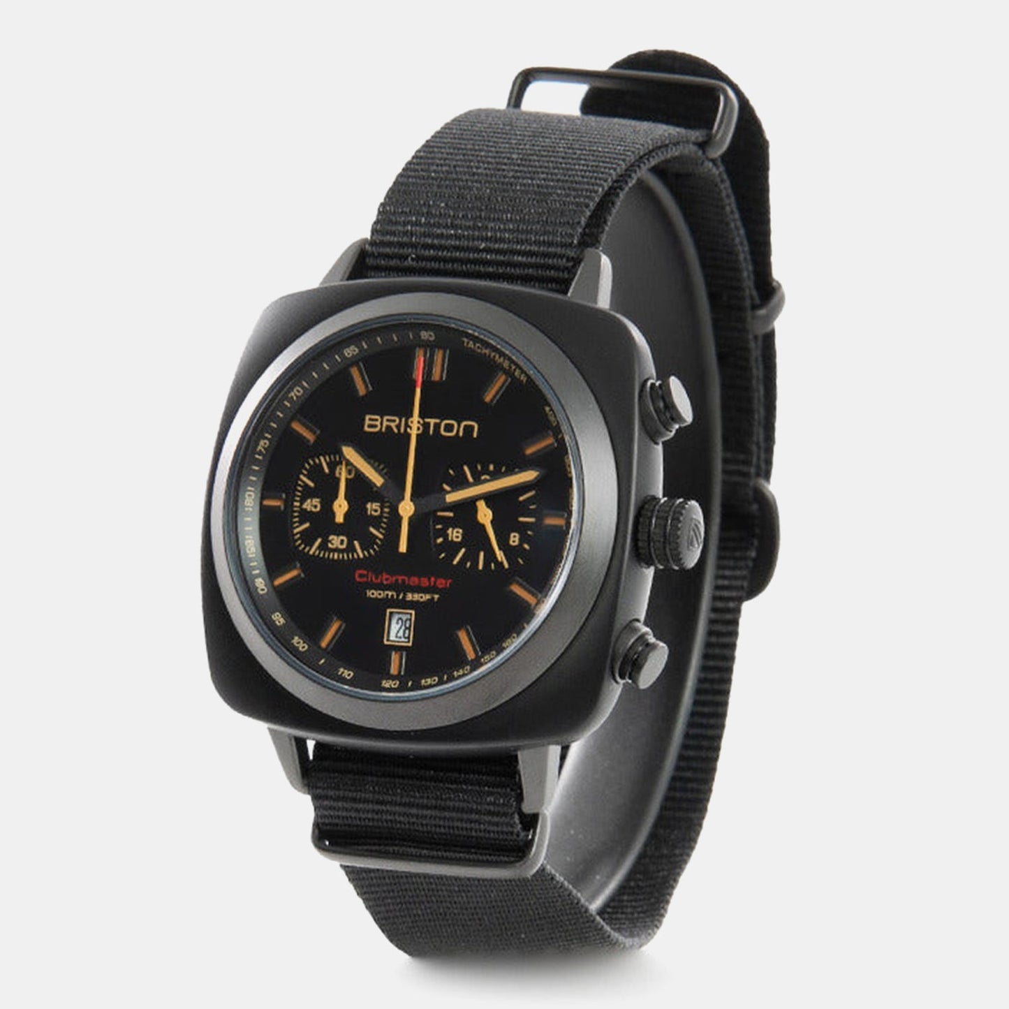 Clubmaster Sport Men Quartz Black Dial Chronograph NATO Watch 18142.PBAM.BS.4.NB