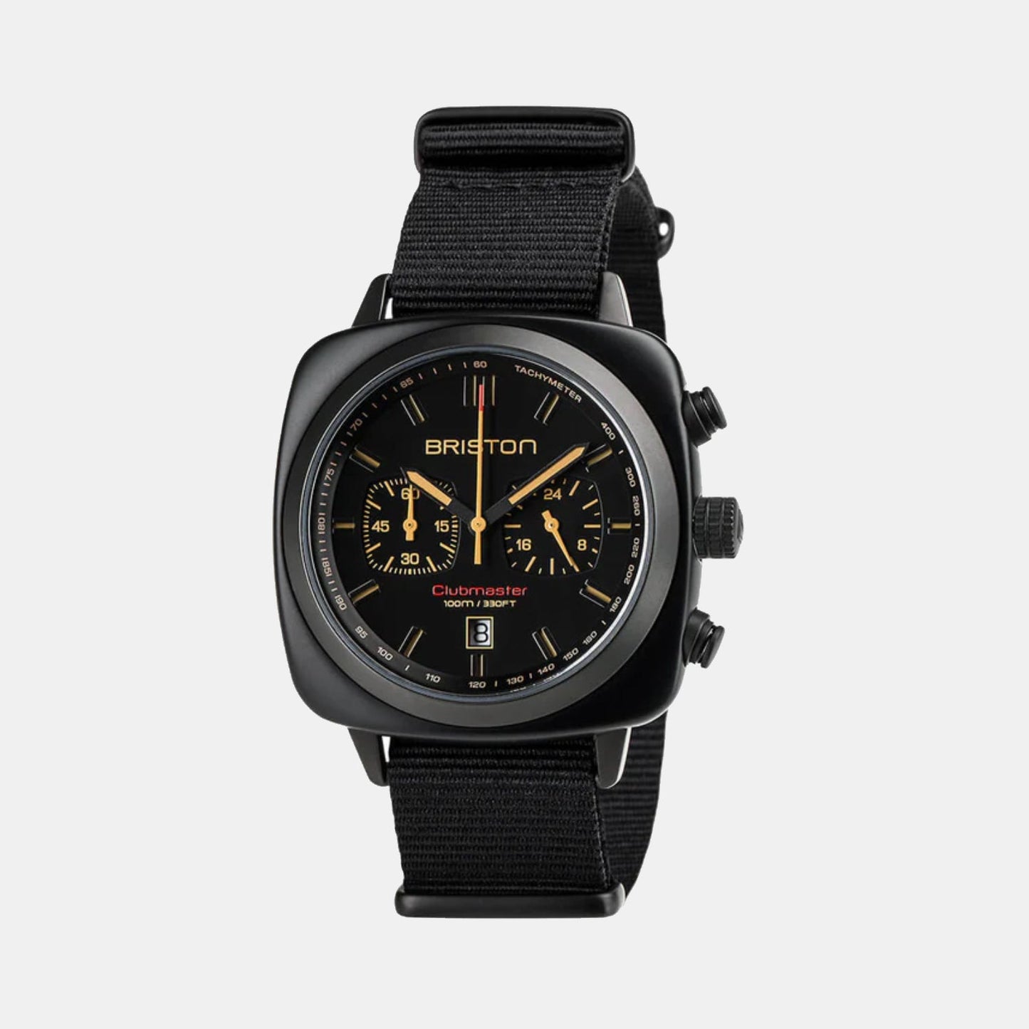 Clubmaster Sport Men Quartz Black Dial Chronograph NATO Watch 18142.PBAM.BS.4.NB