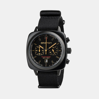 Clubmaster Sport Men Quartz Black Dial Chronograph NATO Watch 18142.PBAM.BS.4.NB