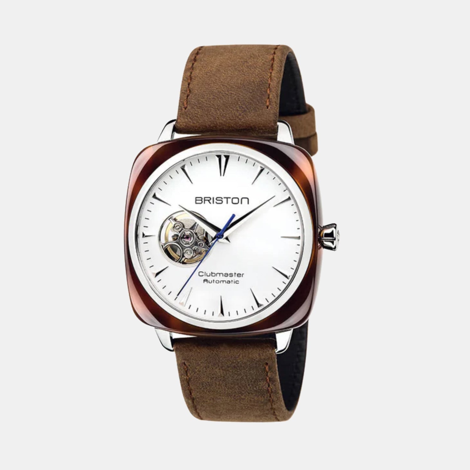 Clubmaster Iconic Men Automatic White Dial Analog Leather Watch 18740.SA.TI.2.LVBR