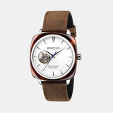 Clubmaster Iconic Men Automatic White Dial Analog Leather Watch 18740.SA.TI.2.LVBR