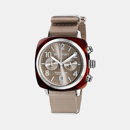 Clubmaster Classic Men Quartz Grey Dial Chronograph NATO Watch 19140.SA.T.30.NT