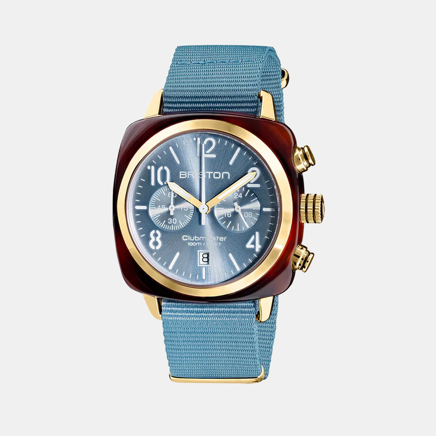 Clubmaster Classic Unisex Quartz Blue Dial Chronograph NATO Watch 19140.PYA.T.25.NIB
