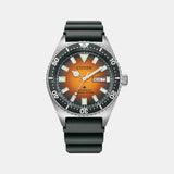 Promaster Men Automatic Orange Dial Analog Rubber Watch NY0120-01Z