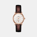 Men Automatic Silver Dial Leather Watch T1222073603100