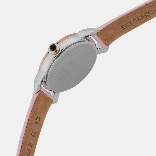 Dress Women Quartz White Dial Analog Leather Watch SUR628P2