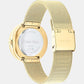 Twisted Bezel Women Quartz Silver Dial Analog Mesh Watch 25200150