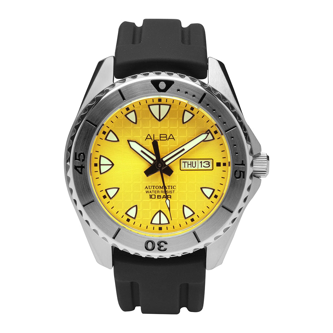 AL4587X1 Yellow Patterned Dial Automatic Watch