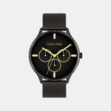 Ck Dress Women Quartz Black Dial Multi-Function Stainless Steel Watch 25200369