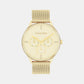 Ck Dress Women Quartz Gold Dial Multi-Function Mesh Watch 25200372