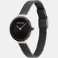Minimalistic T Bar Women Quartz Black Dial Analog Mesh Watch 25200084