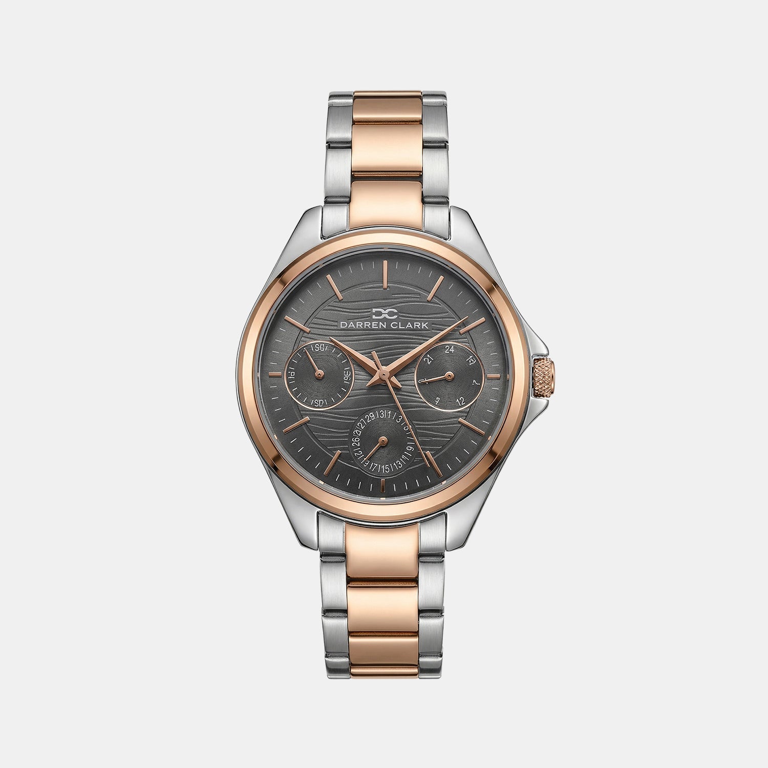 Women Quartz Grey Dial Analog Metal Watch 2012E-M1315