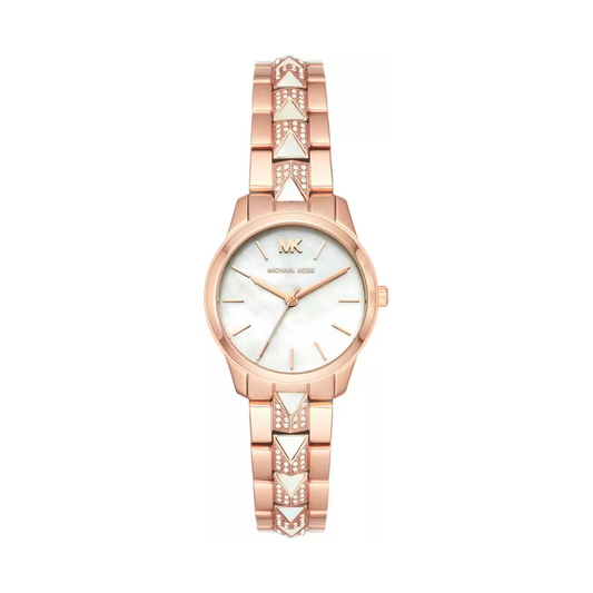 Michael Kors Runway Mercer White Dial Womens Watch - MK6674