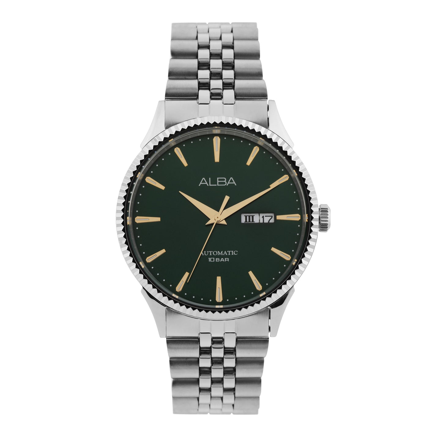 Alba AL4235X1 Emerald Green Silver Strap Mechanical