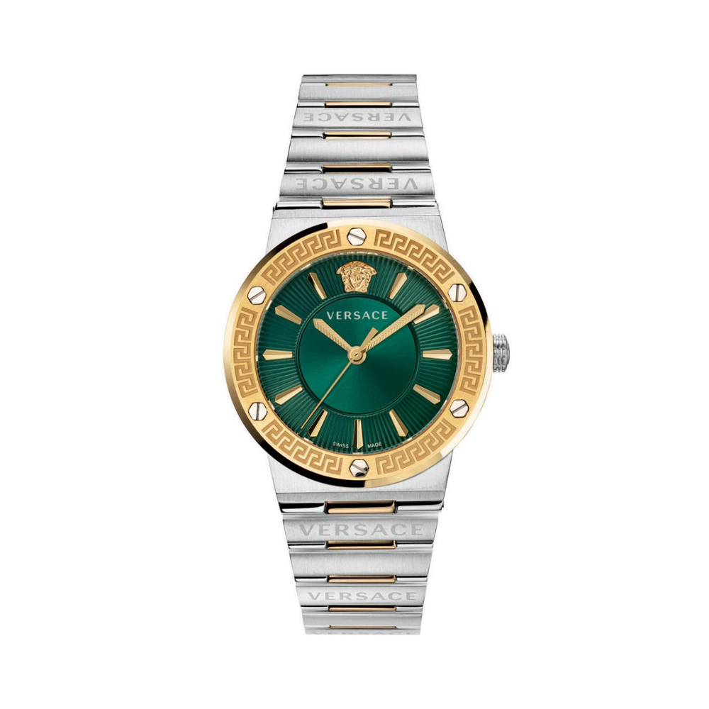 Versace Greca Logo Green Dial Analog Womnes Watch VEVH00720