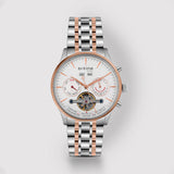 Celestial Men Automatic Silver Dial Chronograph Stainless Steel Watch 867-M30305