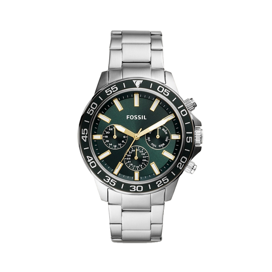 Fossil BQ2492 Bannon Analog Green Dial Men's Watch