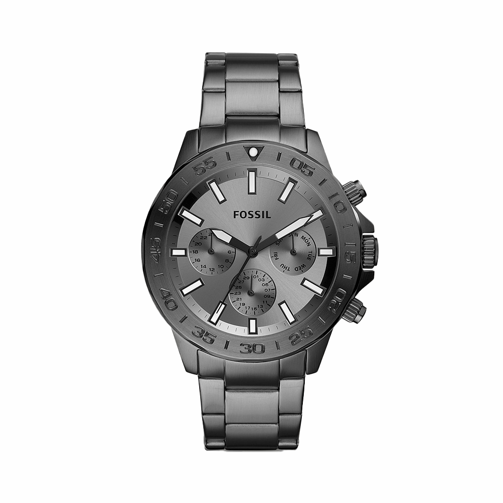 Fossil Bannon Multifunction Smoke Stainless Steel Watch BQ2491