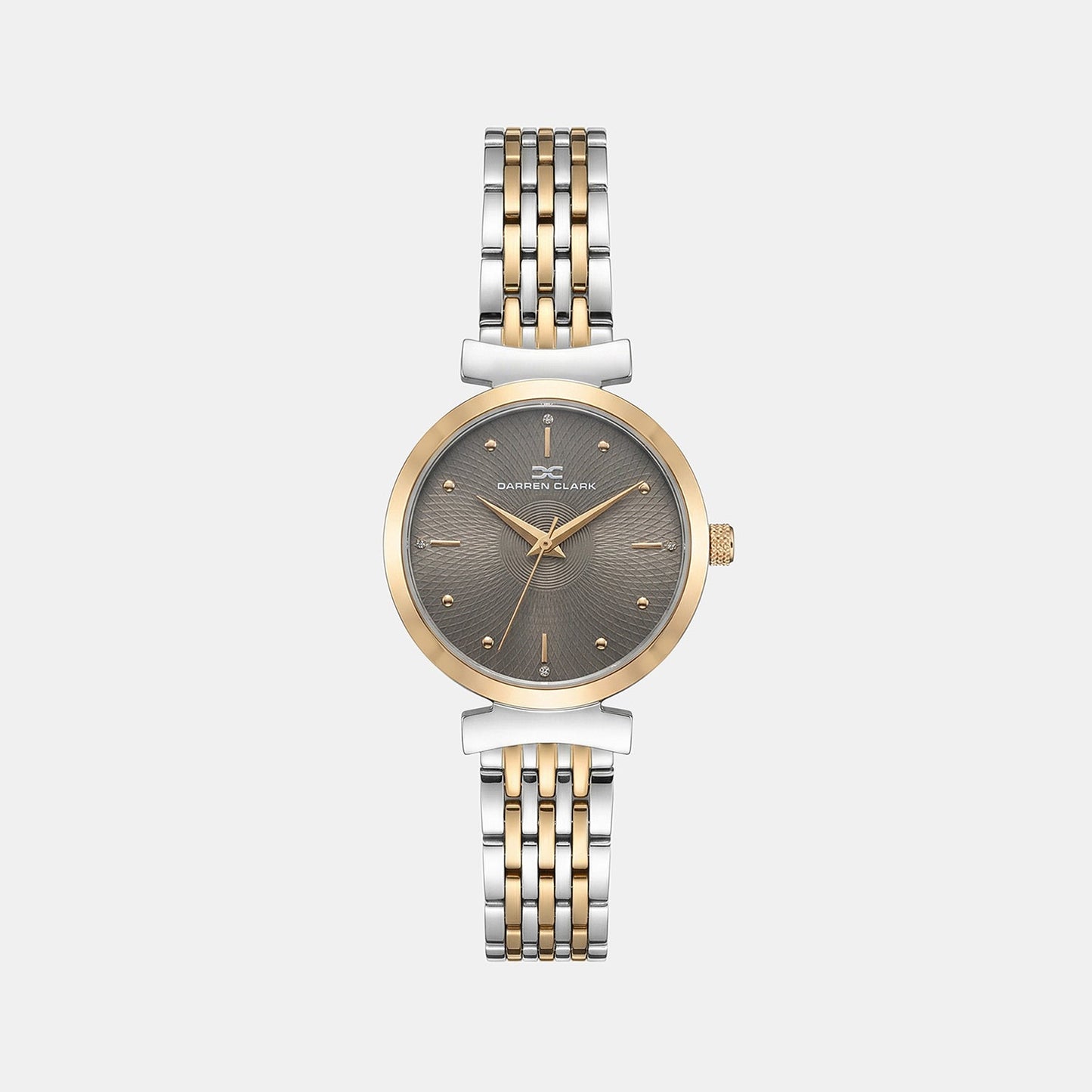 Women Quartz Grey Dial Analog Metal Watch 2013E-M1315