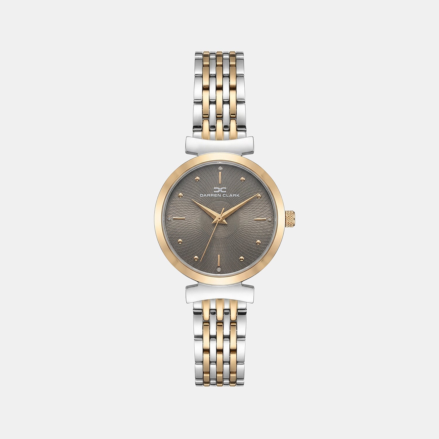 Women Quartz Grey Dial Analog Metal Watch 2013E-M1315