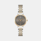 Women Quartz Grey Dial Analog Metal Watch 2013E-M1315
