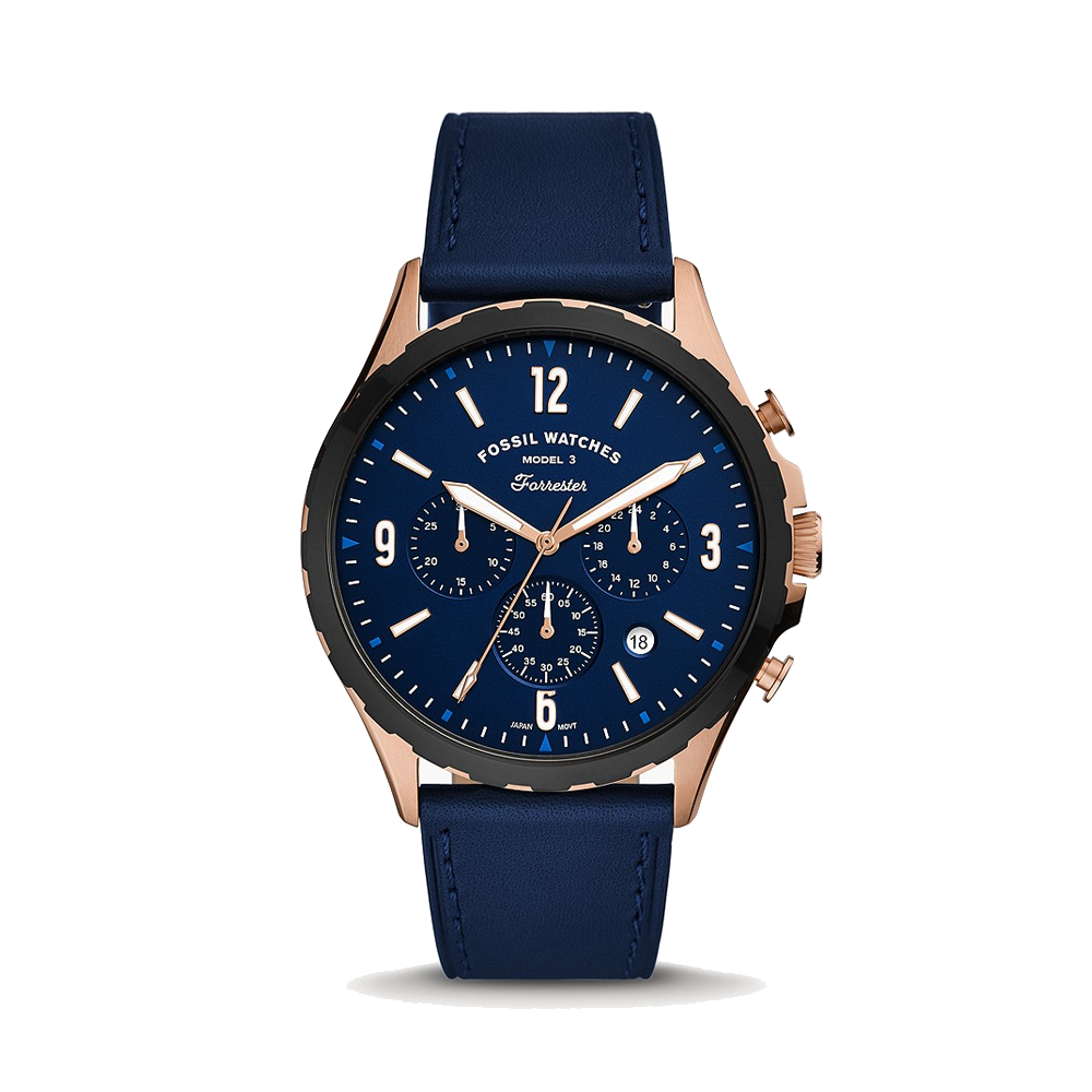 Fossil FS5814 Forrester Analog Blue Dial Men's Watch