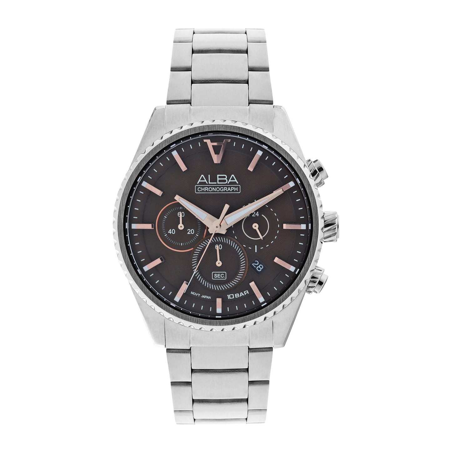Alba AT3H83X1 Coffee Brown Chronograph