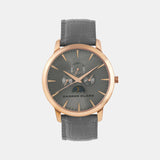 Men Quartz Grey Dial Multi-Function Leather Watch 1012I-L0315