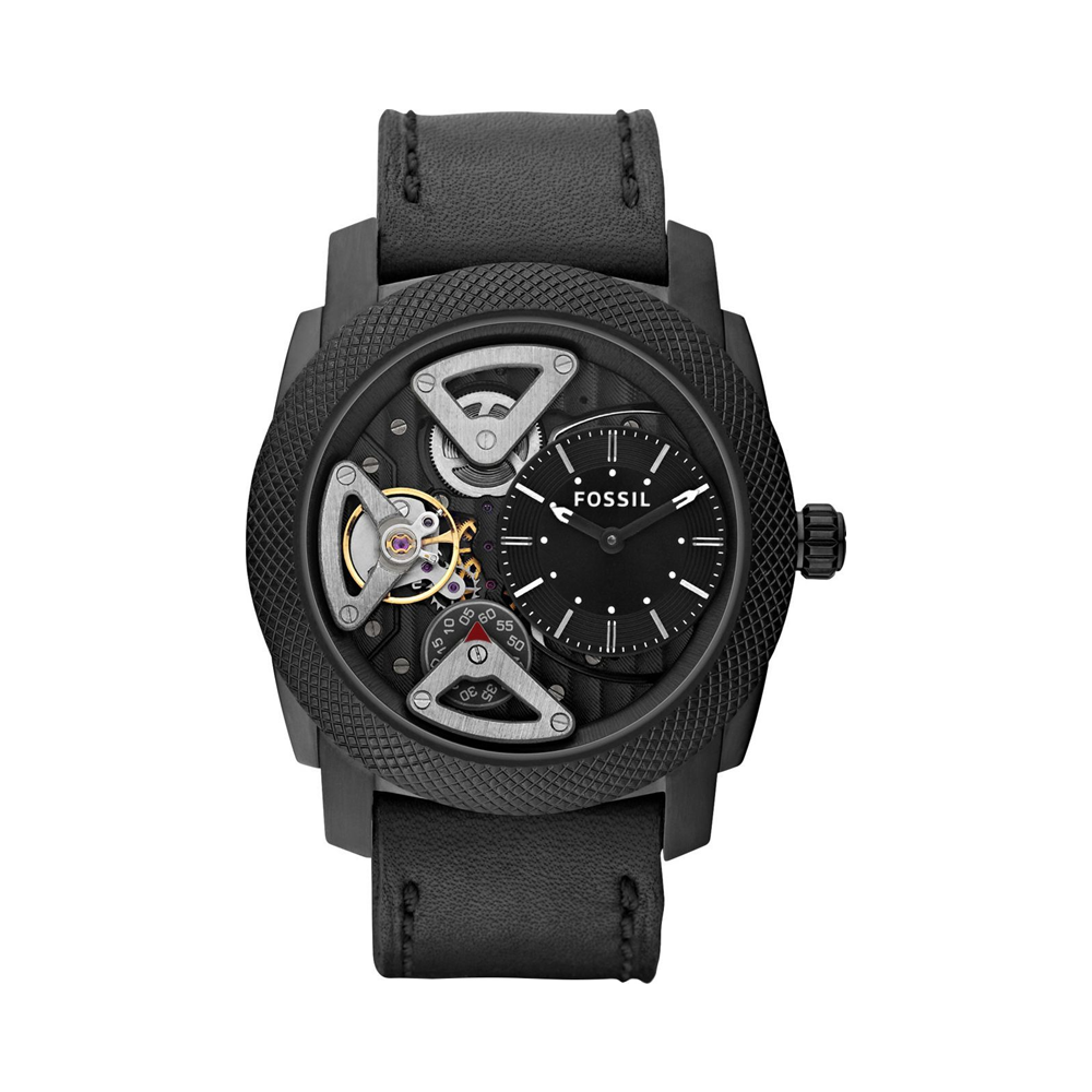 Fossil ME1121 Machine Twist Analog Black Dial Men's Watch